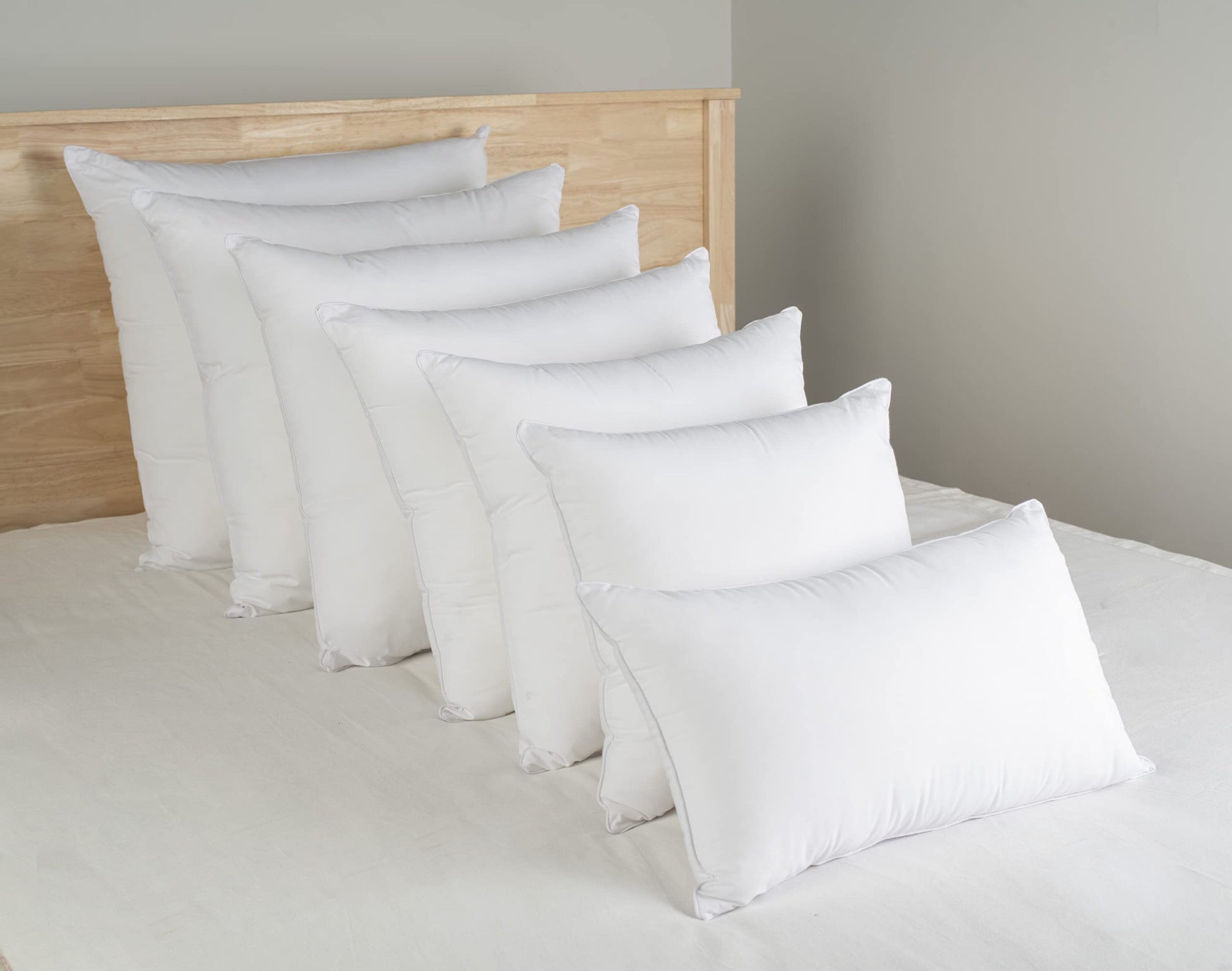 LANE LINEN 22x22 Pillow Insert - Pack of 2 White Decorative Pillow for Sofa Bed, Fluffy Inserts for Throw Pillows Covers for Bed,Euro Couch Pillows for Living Room - Medaid International