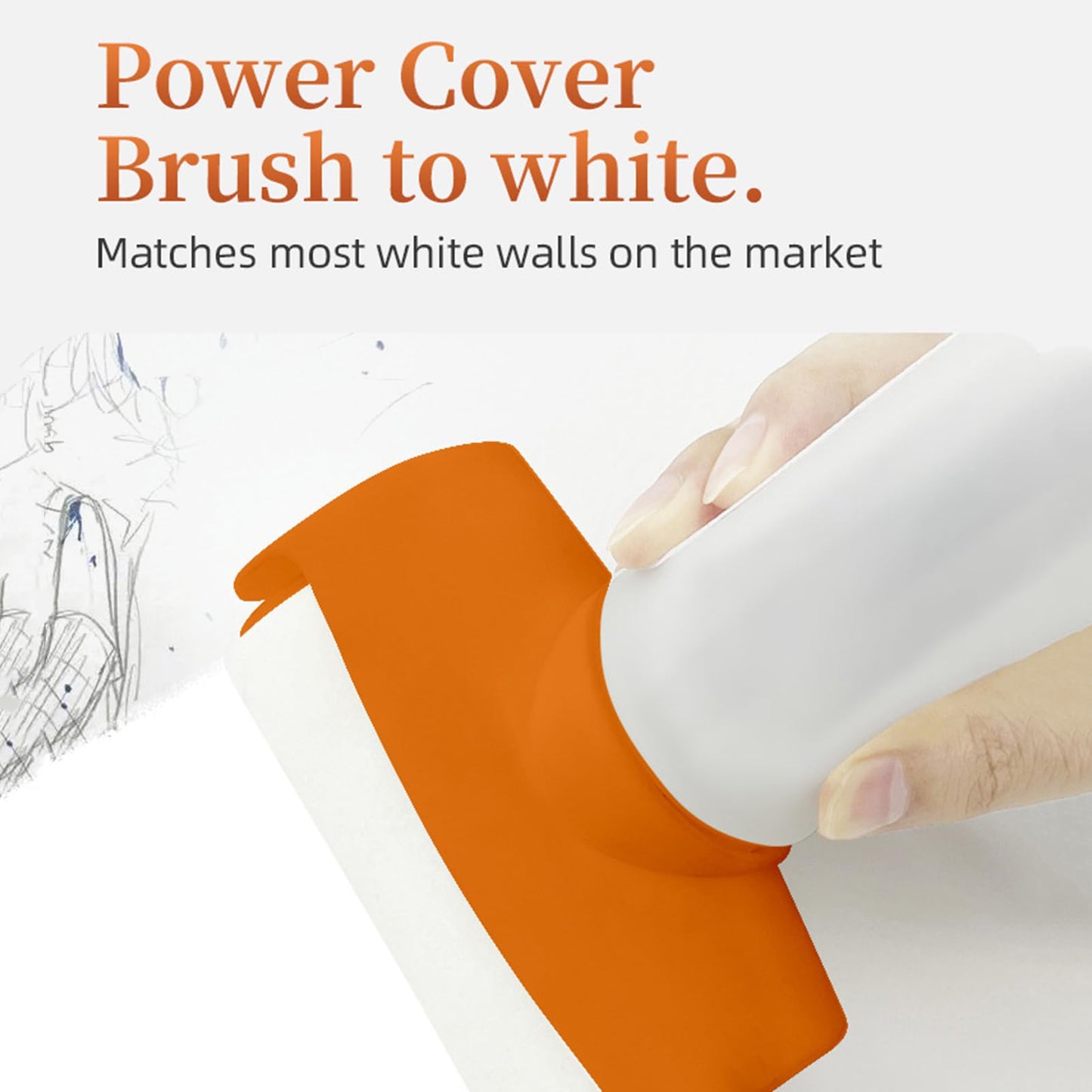 Wall Repair Paint - Paint Bottle + Roller With Handle Included