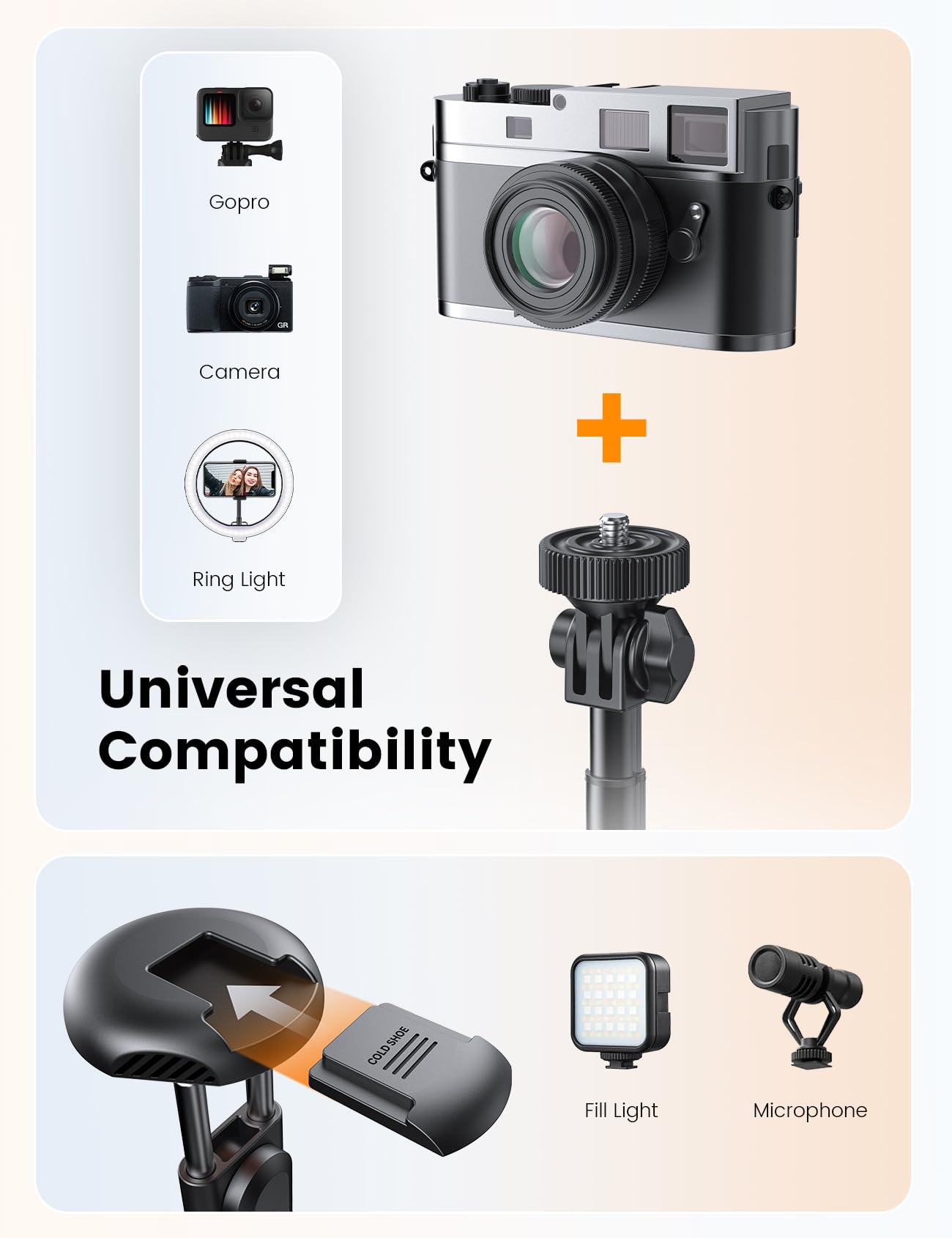 ANXRE 71" Phone Tripod, NT79 Extendable Selfie Stick Professional Video Accessories for Cell Phone＆Camera, Phone Tripod Stand Holder with Remote Compatible with iPhone Android, Camera - Medaid International