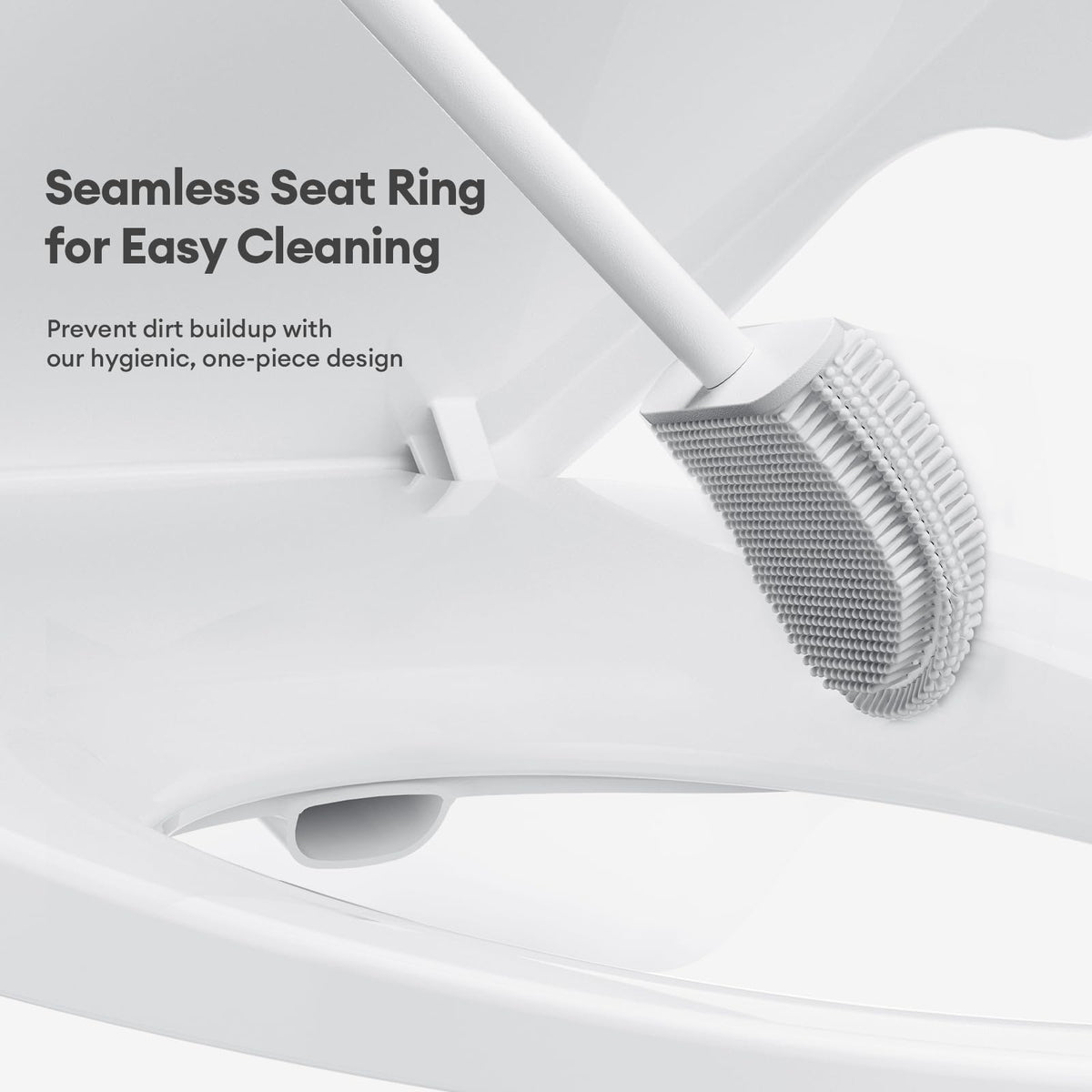 JOMOO Non-electric Bidet Toilet Seat, Personal Hygiene Adjustable Spray Volume Bidet Seat for Elongated Toilets, Dual Nozzle Toilet Seat Attachment with Slow-close Seat & Lid