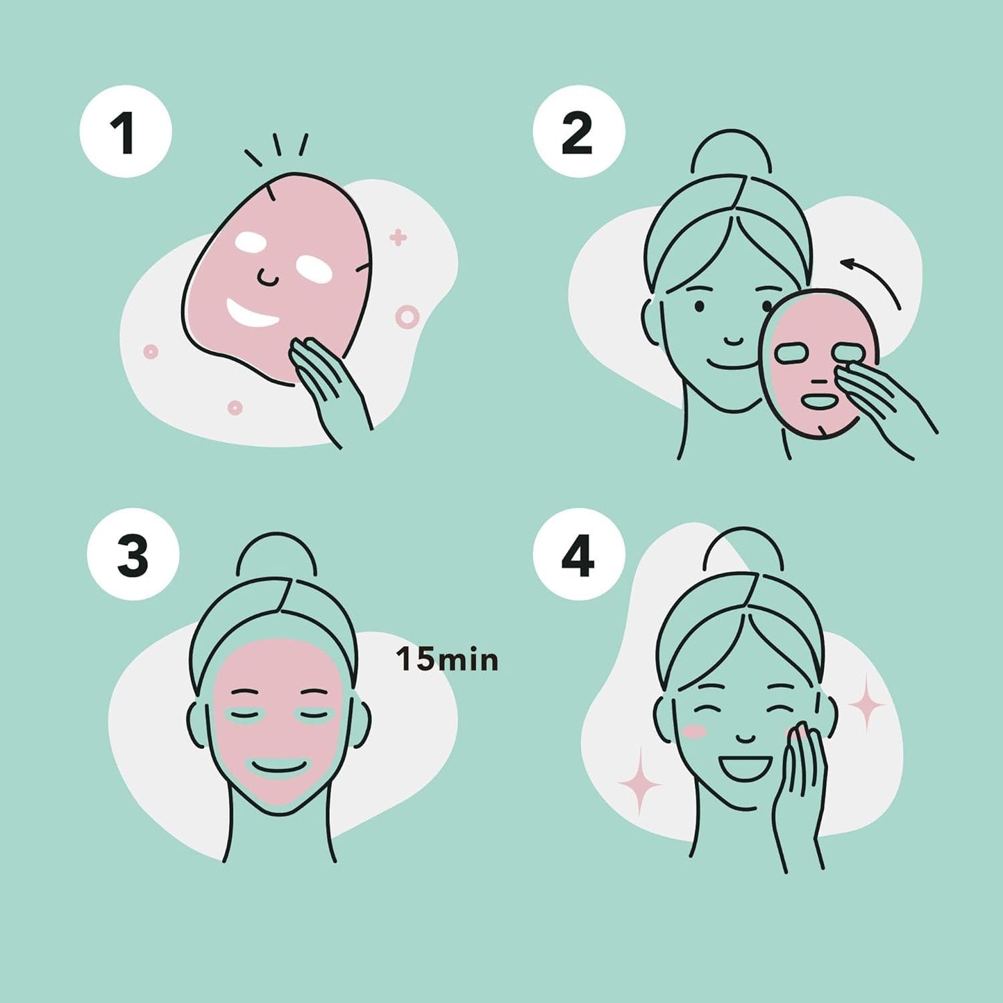 celavi Face Mask Set Korean Beauty Essence Facial Paper Sheet Mask Korea Skin Care Moisturizing 2 Packs of each 12 New flavors K-Beauty Skincare 24 masks in a pack Made in Korea - Medaid International