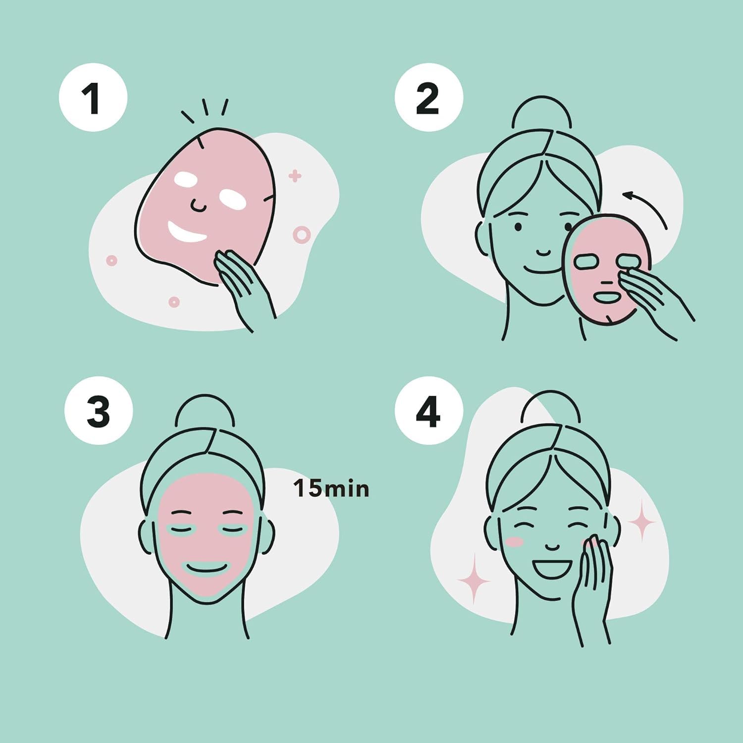 celavi Face Mask Set Korean Beauty Essence Facial Paper Sheet Mask Korea Skin Care Moisturizing 2 Packs of each 12 New flavors K-Beauty Skincare 24 masks in a pack Made in Korea - Medaid International