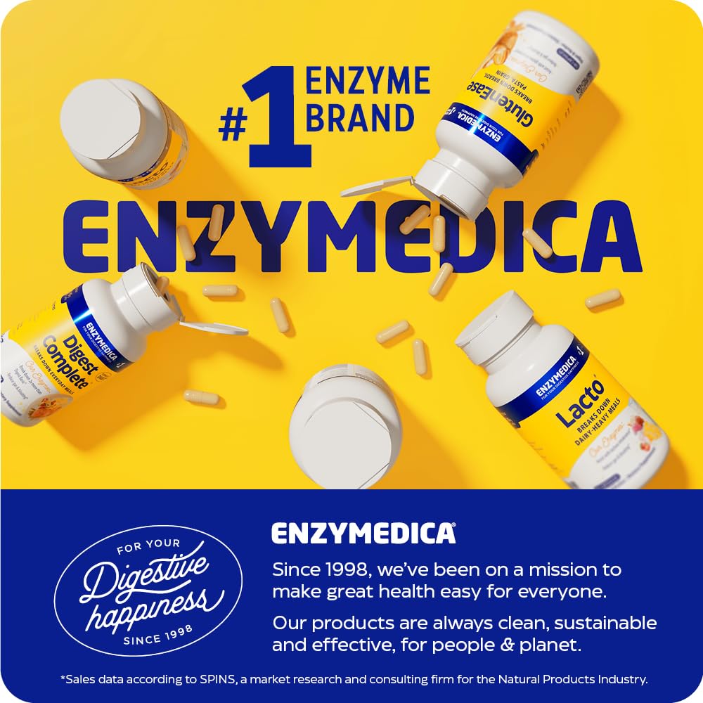 Enzymedica, Berberine Phytosome, 9.6X Better Bioavailability, High Potency Natural Vegan Dietary Supplement for Metabolic Support, 60 Capsules - Medaid International