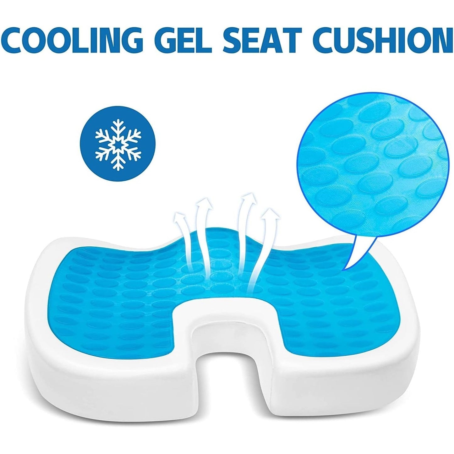 Seat Cushion Non-Slip Desk Chair Cushion Back, Coccyx, Sciatica, Tailbone Pain Relief Butt Pillow - Medaid