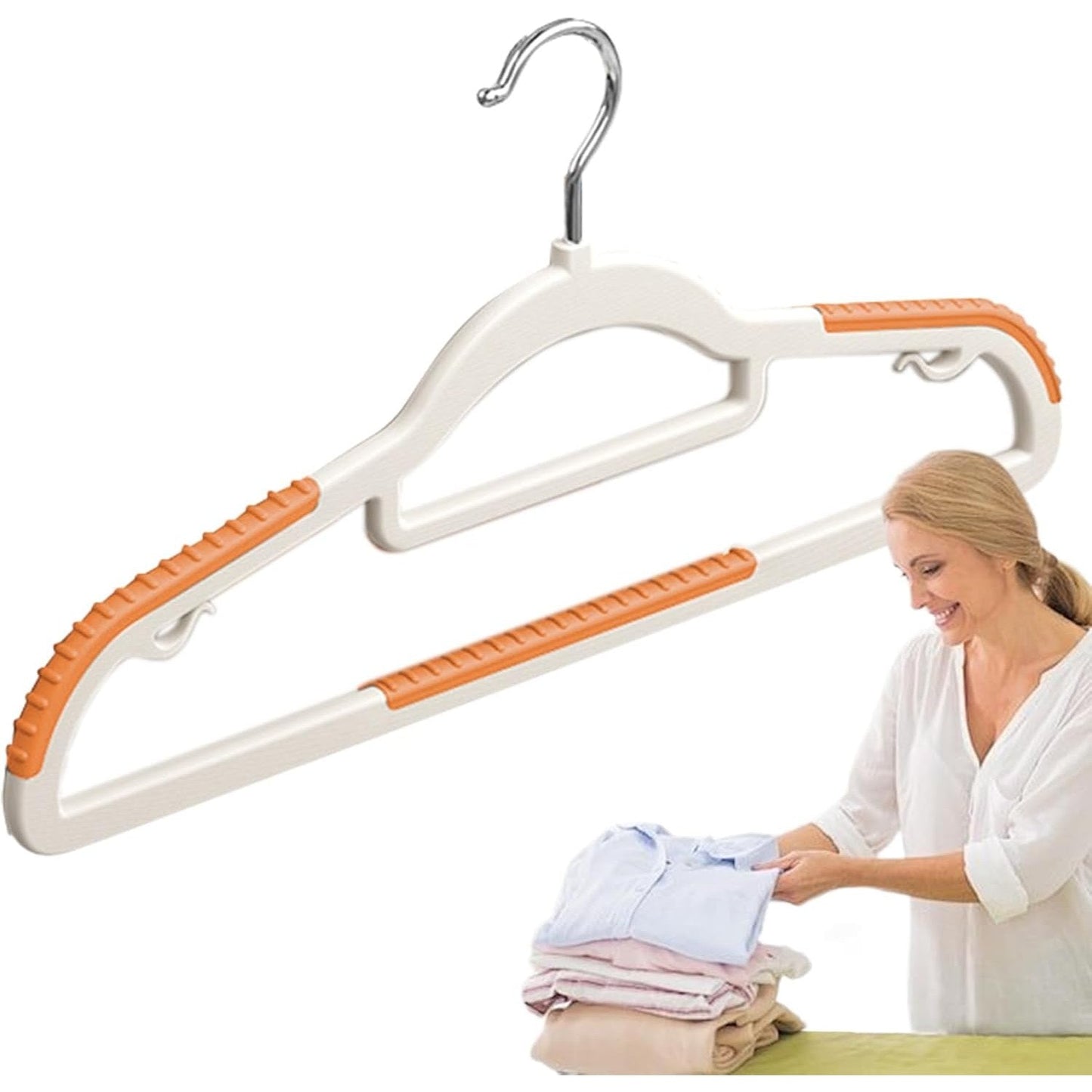 Anti-Slip Plastic Hangers (10 pcs)