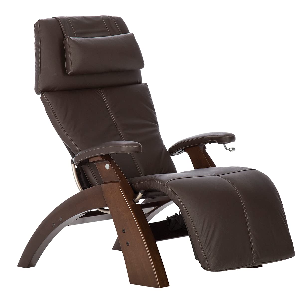 Human Touch Perfect Chair® PC-350 Classic Power Zero Gravity Leather Electric Recliner For Office, 3-Year Warranty, 46D x 32W x 46H Inch, Dark Walnut Espresso - Medaid International
