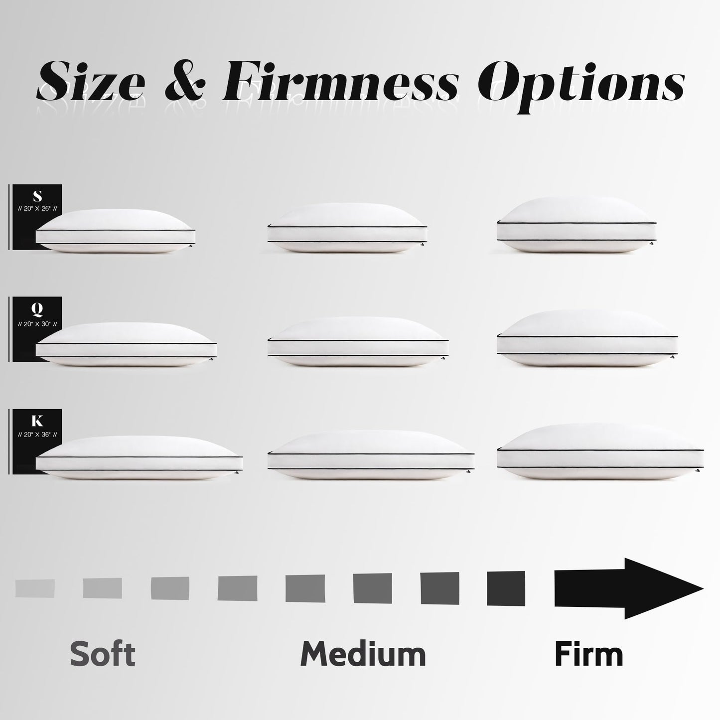 DOWNSTORIA Feather Down Pillows King Size Set of 2 with Gusset, Luxury Hotel Collection Bed Pillow 2 Pack, Down Surrounded Pillows for Sleeping, Soft Fluffy for Side, Back Sleepers 20x36 in. - Medaid International