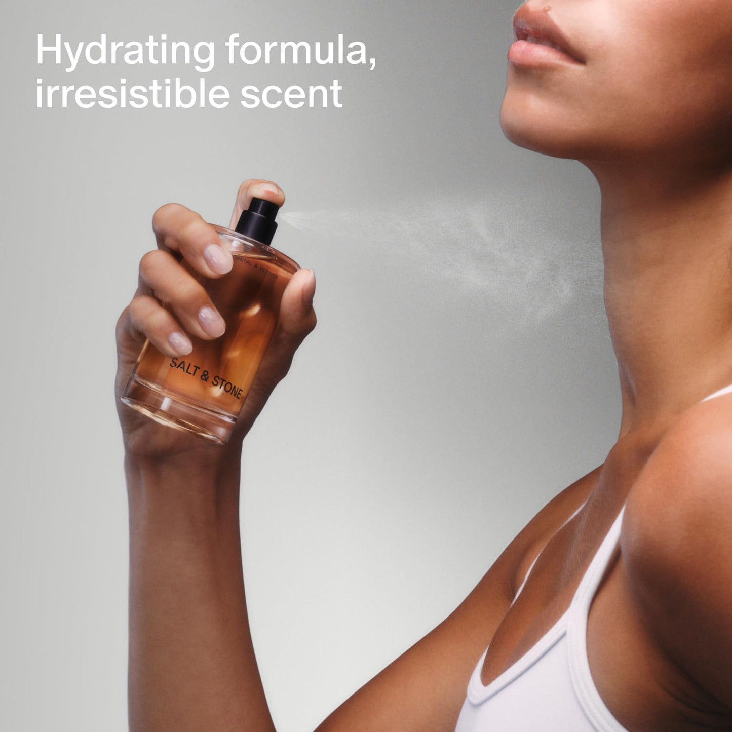 Salt & Stone Body Mist, Santal & Vetiver Scent, Skincare Infused Hair & Body Spray for Women and Men, Hydrating Fragrance with Glycerin and Red Algae, Vegan, Cruelty Free, 3.4 fl oz - Medaid International