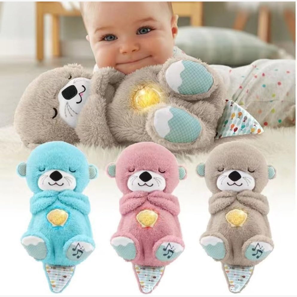 V-VRAT - Breathing Plush Otter Toy with Glowing Music, Lights & Rhythmic Motion