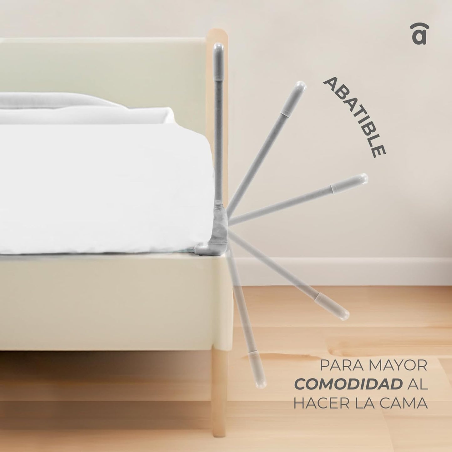 Asalvo - Bed Rail 150cm - Stars Grey