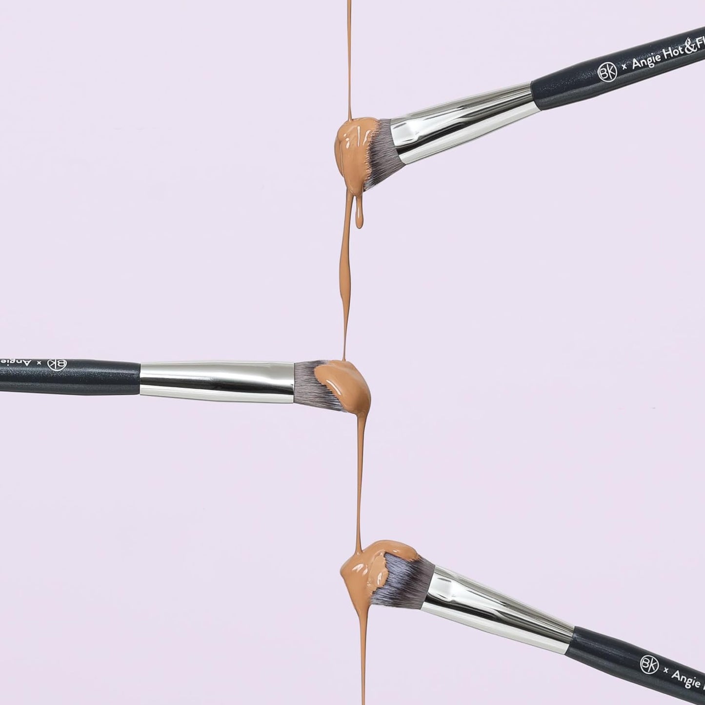 BK BEAUTY BRUSHES - ANGIE HOT & FLASHY A506 CONCEALER - Viral "Kitten Paw" Face Brush - Under-Eye Concealing and Contouring - Makeup Brushes - Medaid International