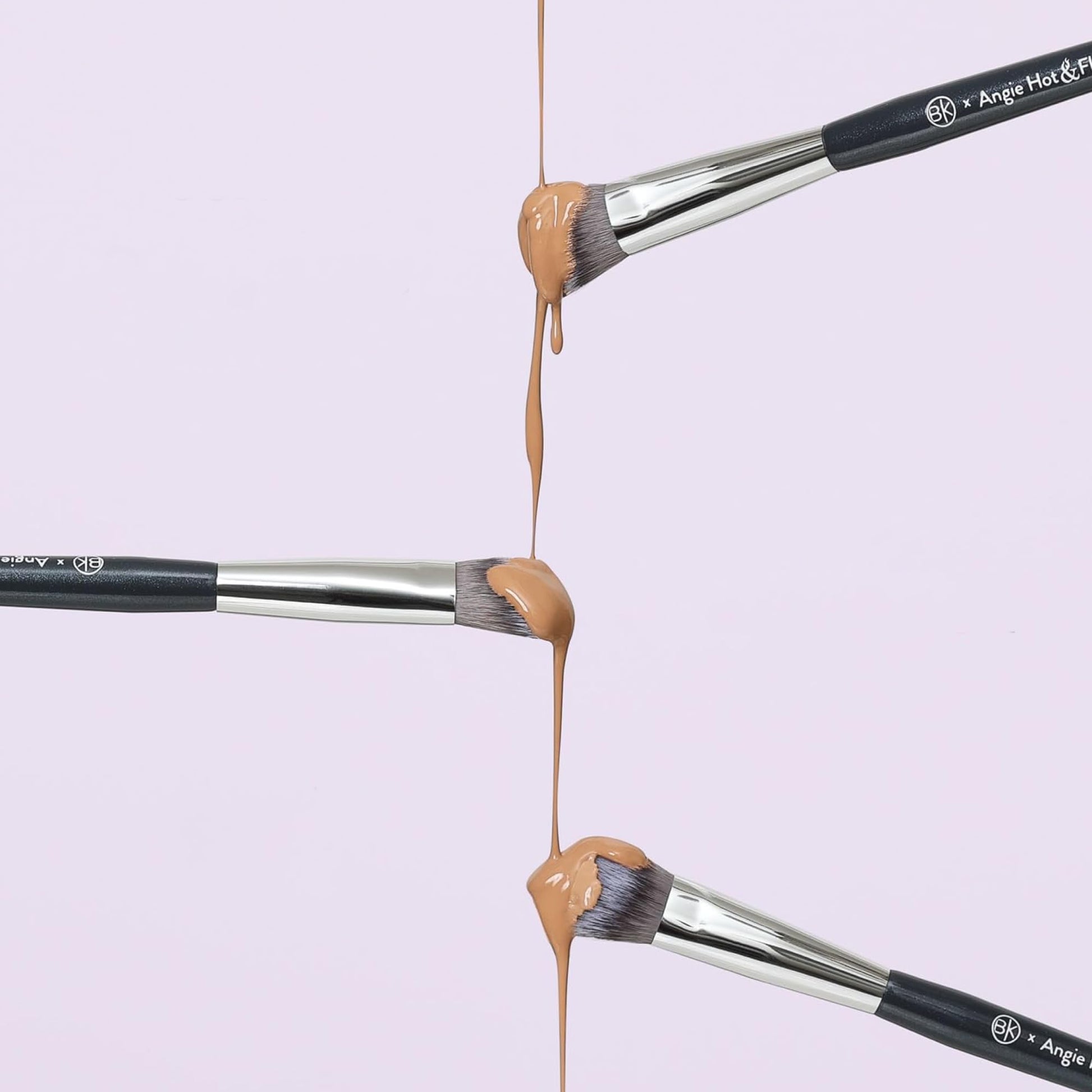 BK BEAUTY BRUSHES - ANGIE HOT & FLASHY A506 CONCEALER - Viral "Kitten Paw" Face Brush - Under-Eye Concealing and Contouring - Makeup Brushes - Medaid International