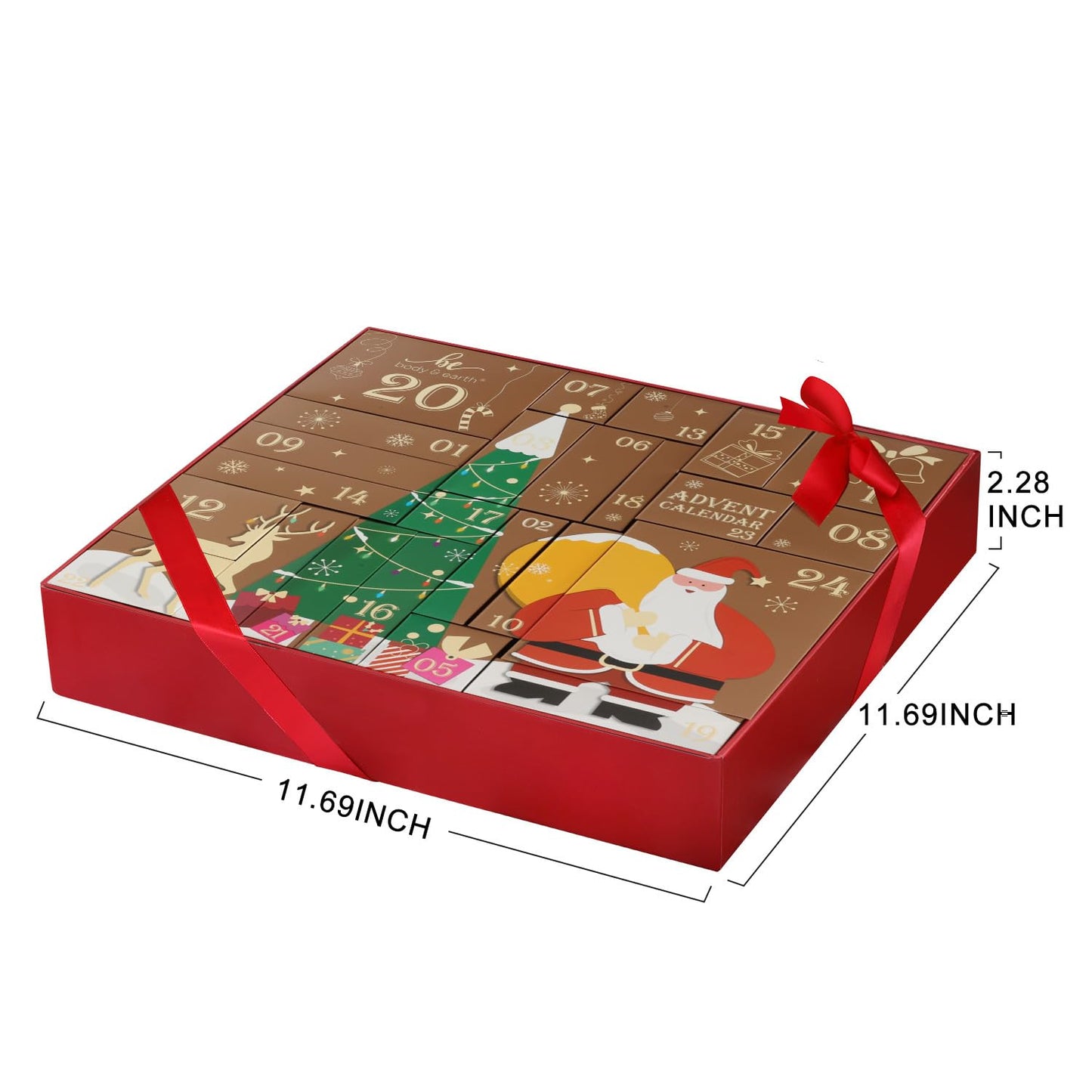 Advent Calendar 2025 BODY & EARTH Holiday Gifts for Women Christmas 24 Days of Beauty Countdow Calendar 24PCS 2025 Skincare Advent Calendar - Medaid International