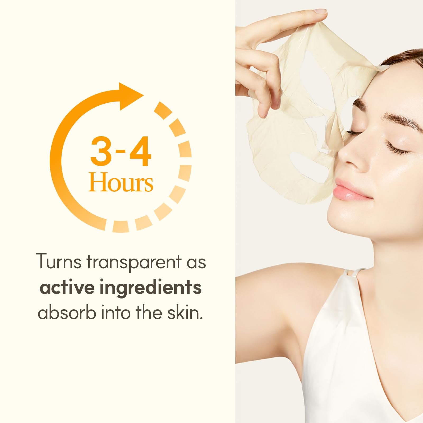 THE FACE SHOP Vita-Toning Vegan Collagen Face Mask, Korean Glass Skin Essential, Hydrogel Mask for Moisturizing & Skin Elasticity, Improves Uneven Tone, 4EA - Medaid International