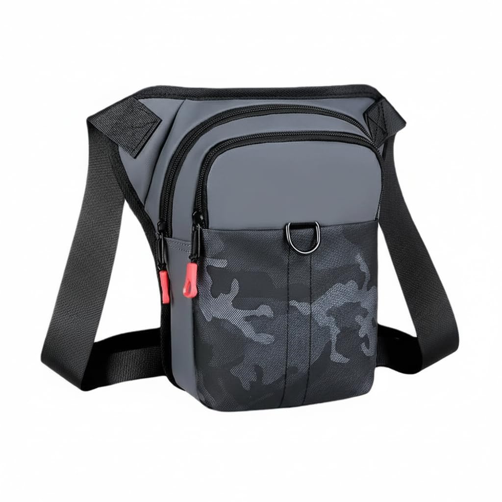 KASTWAVE Men's Shoulder Bag, Travel Waist Bag, Waterproof Waist Leg Bag, Waist Bag for Hiking Cycling for Hiking, Travel & Outdoor Activities