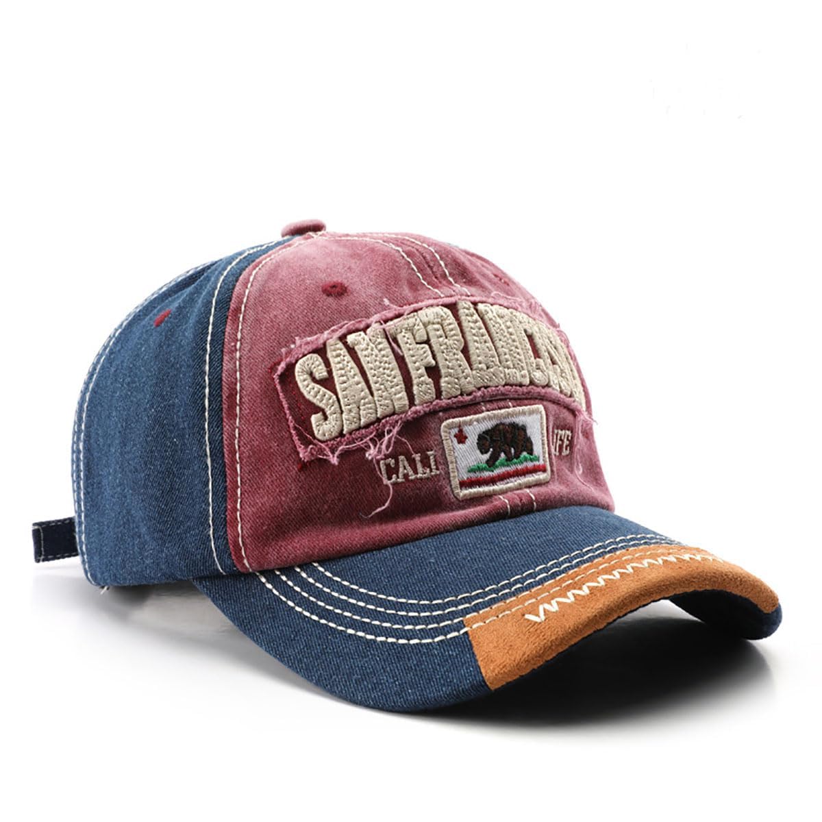 TERRIFI Embroidered Baseball Cap, Retro Distressed Baseball Cap, Suitable for Trucker Hiking Outdoor Sports Baseball Cap