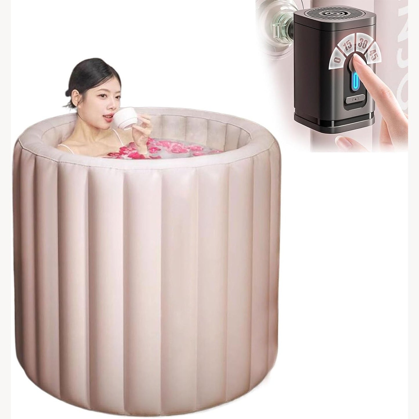 Inflatable Bathtub with Pump 45s Quick Setup