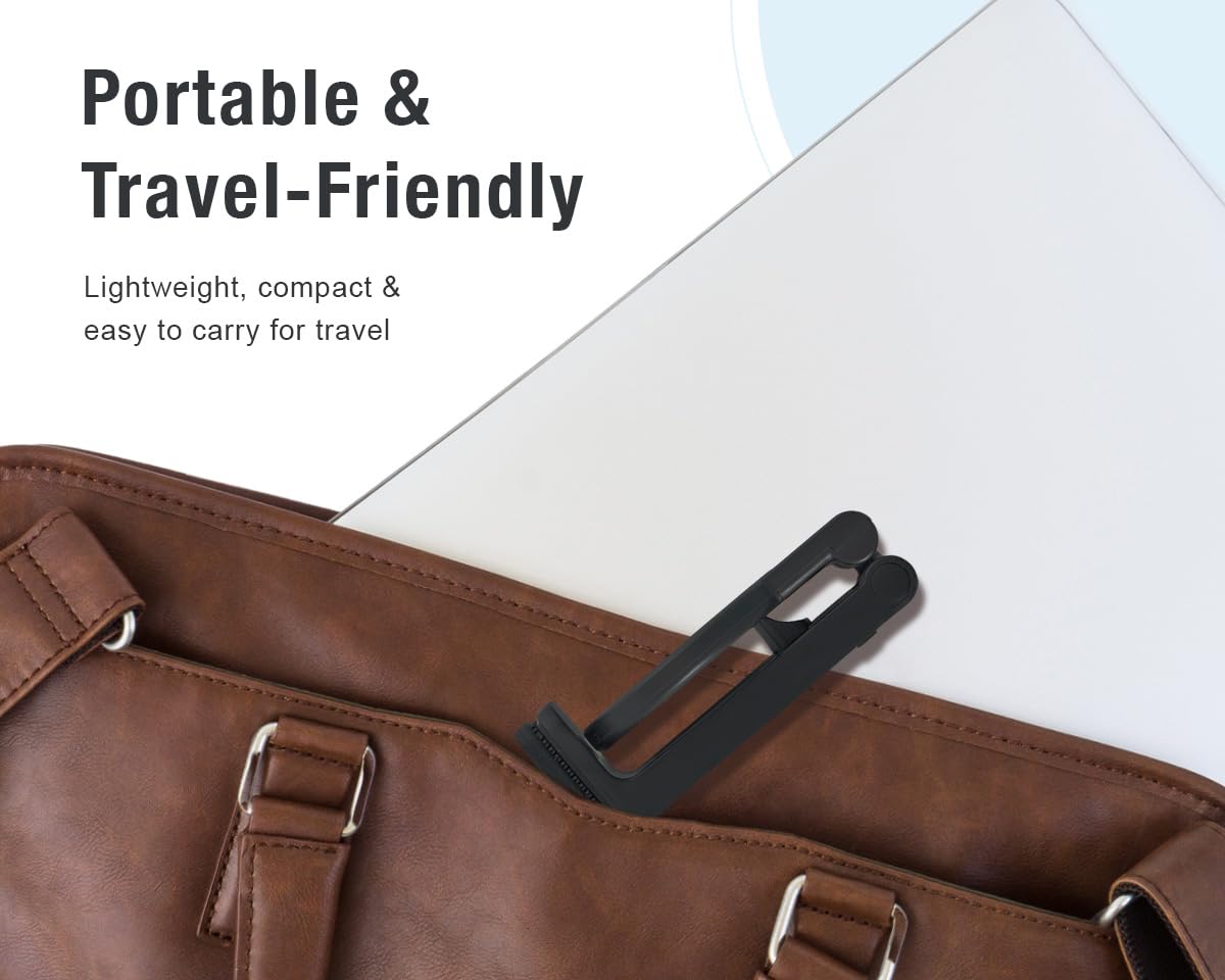 Golifyne Magnetic Airplane Phone Holder Mount, Hands-Free Travel Essential Compatible with iPhone MagSafe, Bonus Adhesive Metal Ring for Android and Non-Magnetic Devices, Black - Medaid International