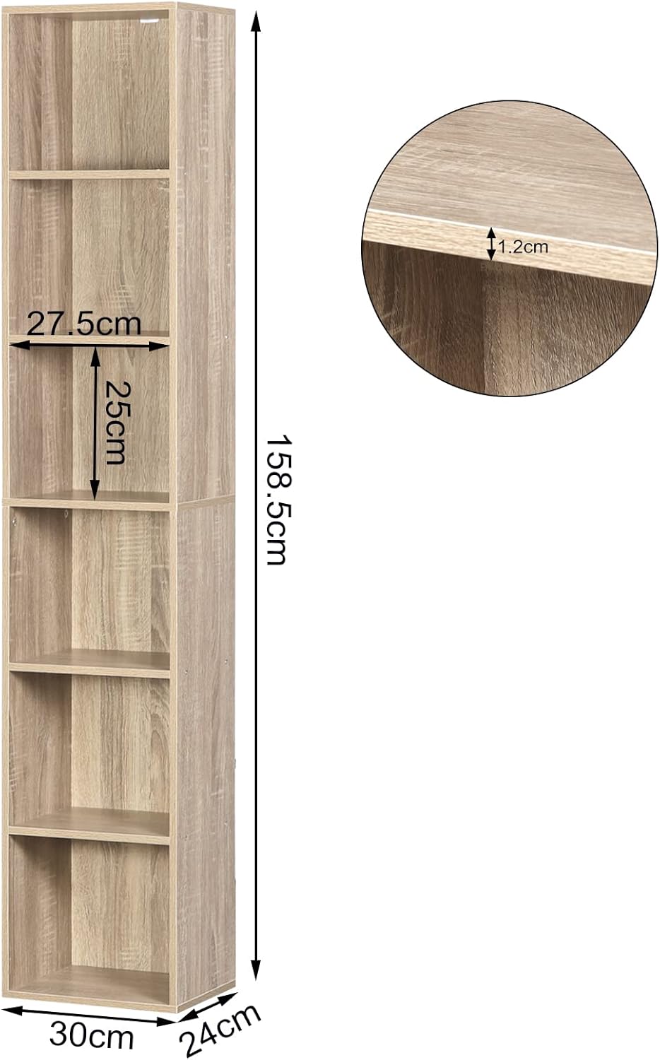WOLTU Bookcase Wooden