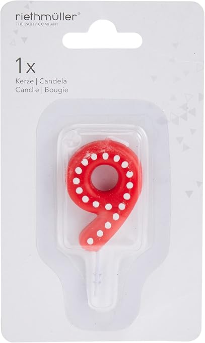 Amscan Red Dots 9 Digital Candle|Amscan In Lebanon