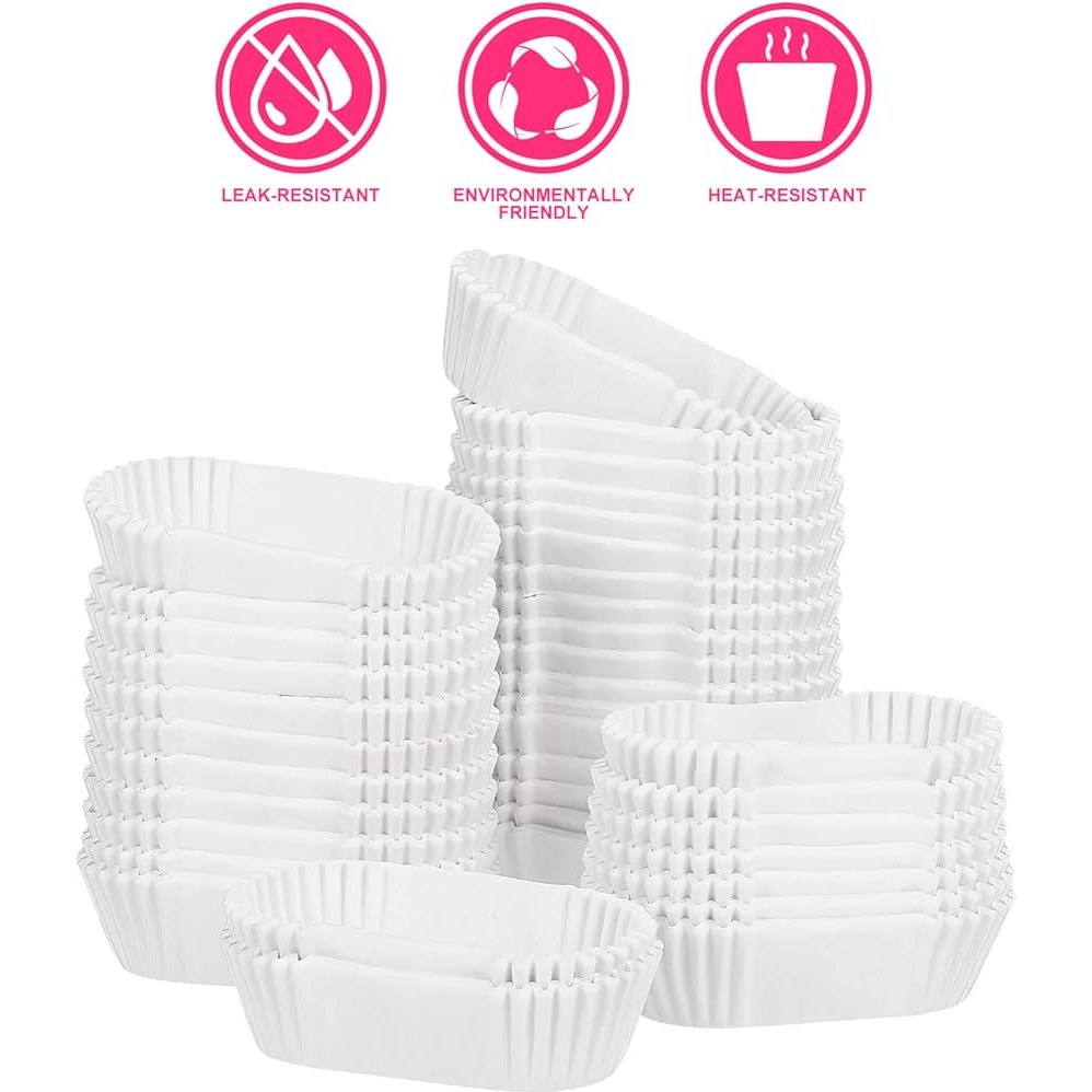 50pcs Oval Cake Cups Disposable Baking Cups Cake