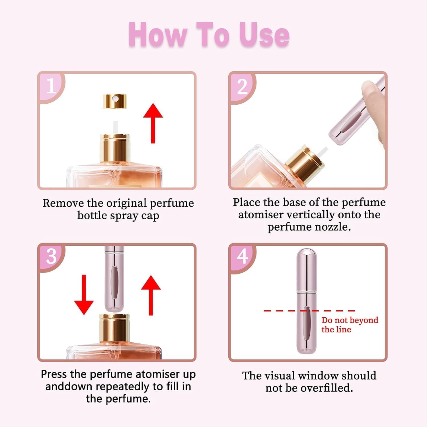 QIBANHUA Refillable Perfume Atomizer Travel 10Pcs 5ML Portable Mini Pocket Perfume Atomizer Bottle Spray For Women Mens Small Mister Spray Bottle For Travel Accessories - Medaid International