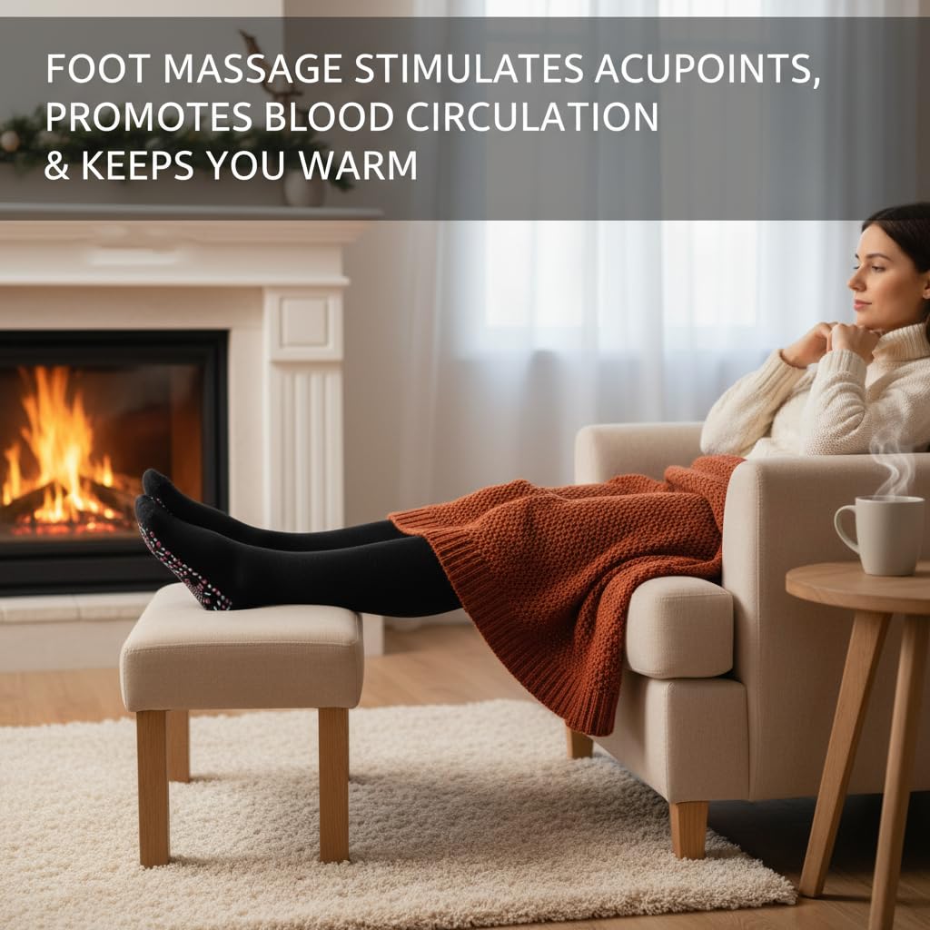 KASTWAVE Self Heating Socks, Magnetic Socks, Heated Socks, Comfortable Breathable Magnetic Massage Socks for Men and Women Outdoor, Winter Cold Feet Camping Hiking Riding Motorcycle Warm Socks