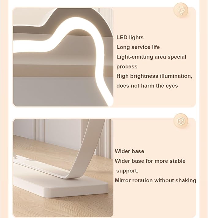 Bear-Shaped LED Makeup Mirror