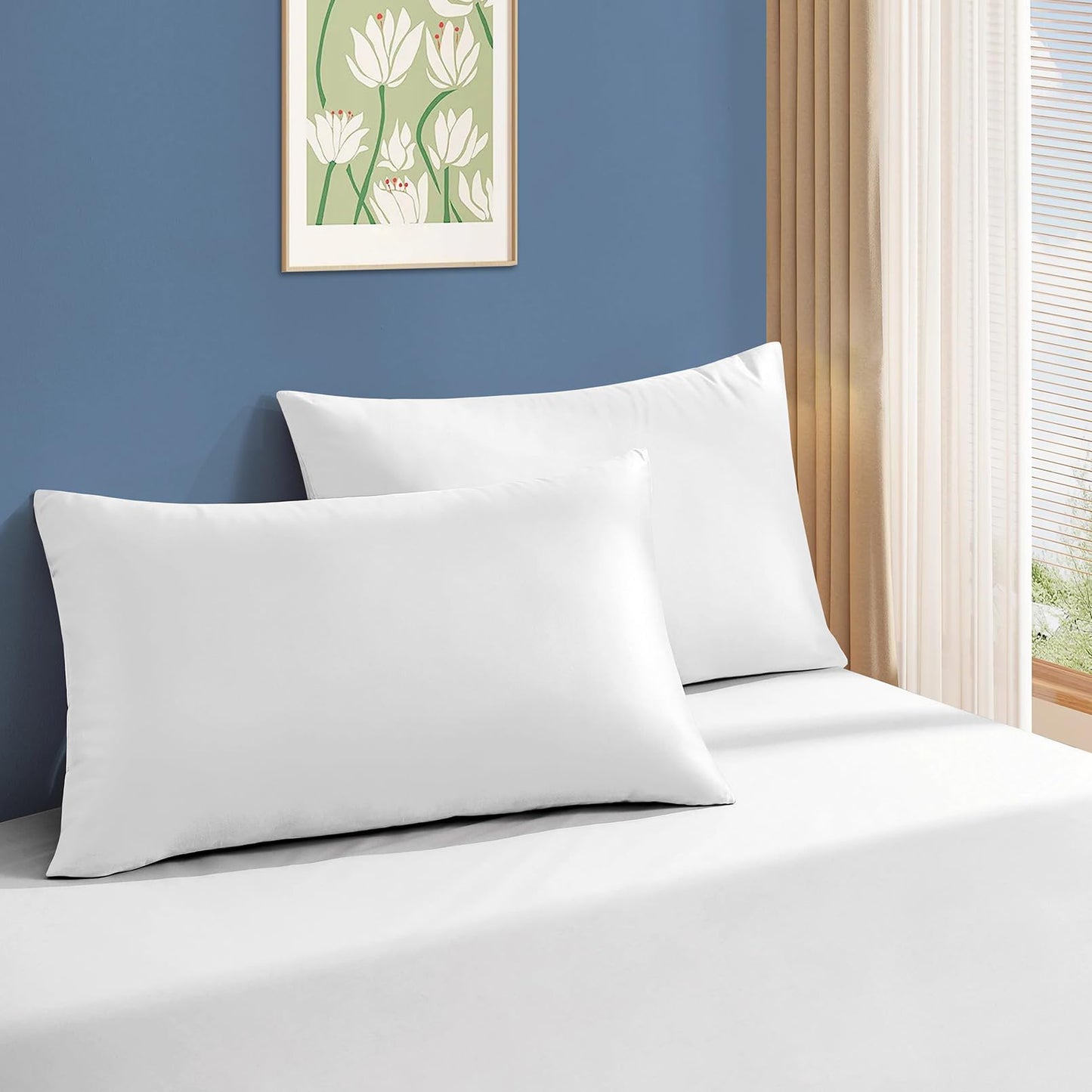 Sycoodeal Hotel Collection Bed Pillows for Sleeping 2 Pack,Standard Size Cooling Pillows,Hotel Quality with Premium Soft Down Alternative Fill for Side Stomach Back Sleepers - Medaid International