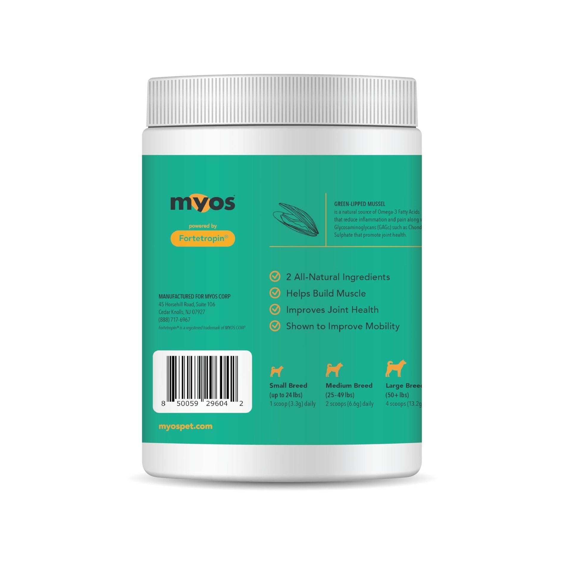 MYOS Muscle & Joint Powered by Fortetropin with Green Lipped Mussel (396 gr) - Medaid International