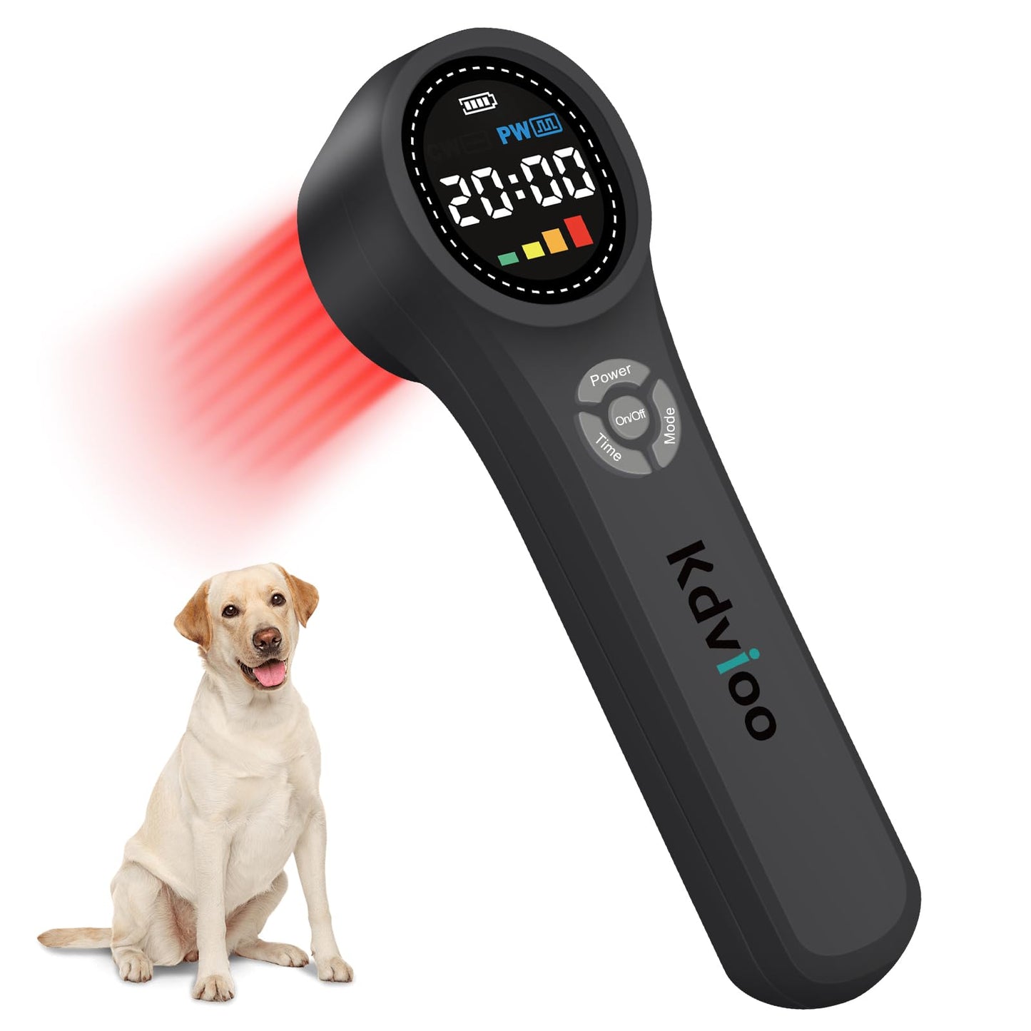 Kdvioo Cold Laser Therapy for Dogs,Red Light Therapy Devices,16x660nm+4x810nm+4x980nm,Infrared Red Light Therapy Machine for Dogs Cats Muscle and Joint Pain Relief,Handheld Infrared Light for Pet/Vet - Medaid International