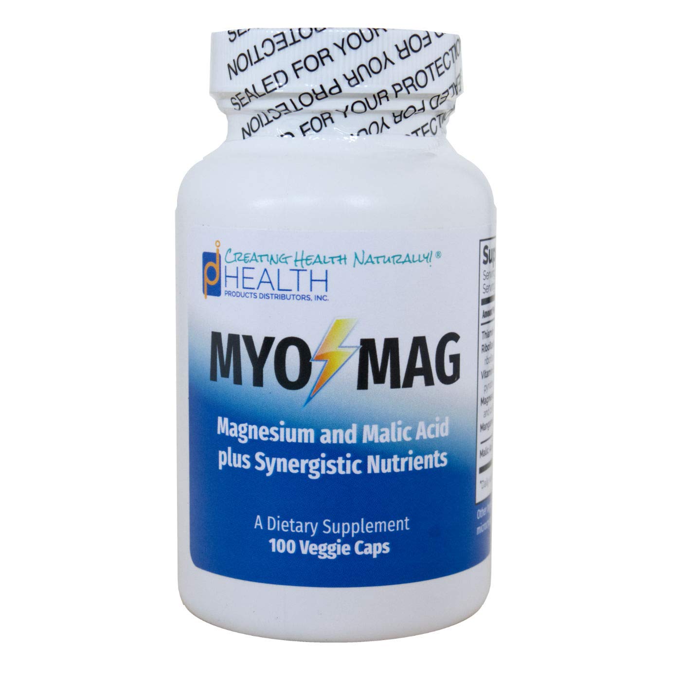MYO-MAG – Magnesium Energy Enhancer (100 caps) – Synergistic Magnesium and Malic Acid Formula with Coenzyme B Vitamins (B1, B2, B6) – Supports Energy Production, Metabolism, Muscles, Enzyme Systems - Medaid International