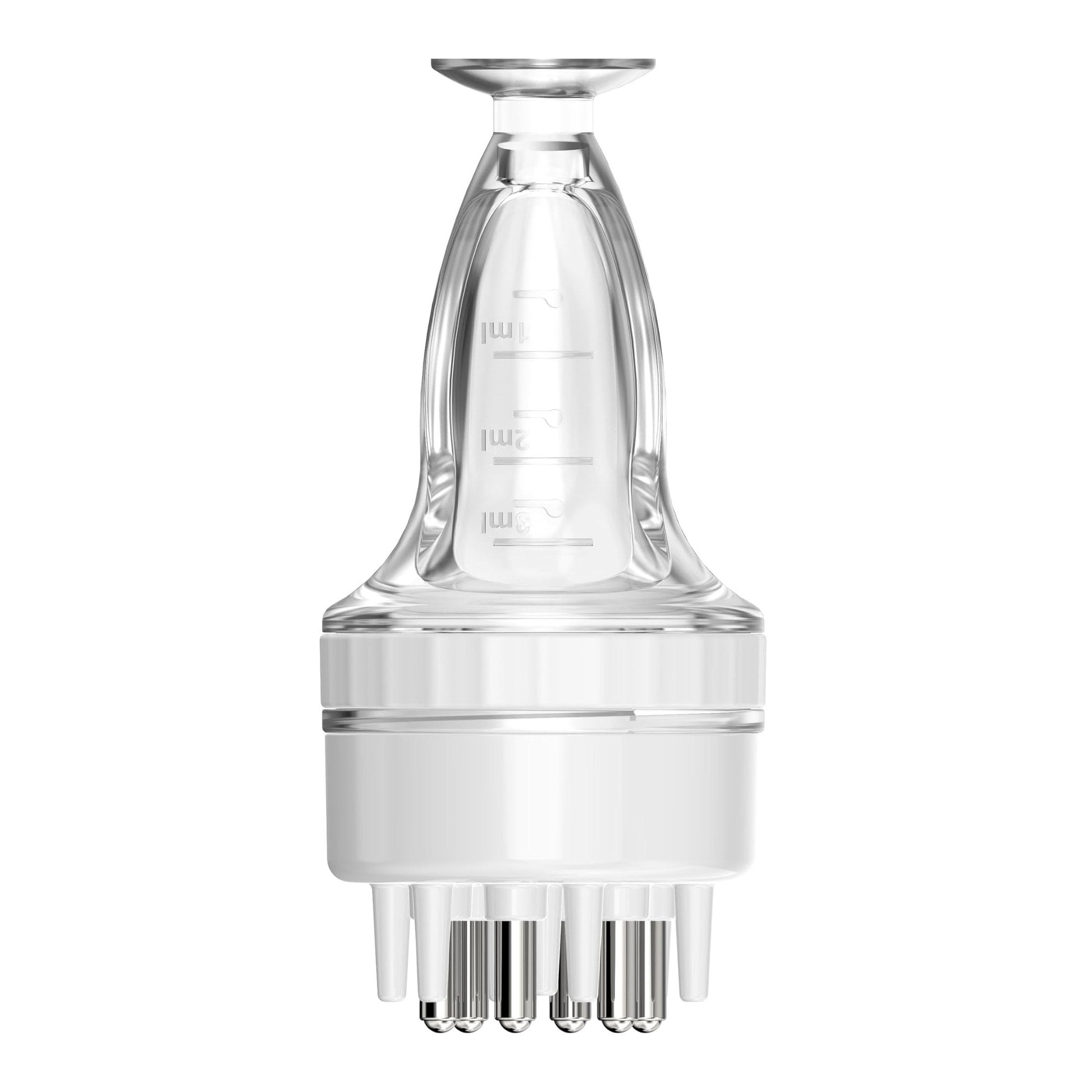 Scalp Massager Comb and Minoxidil Applicator Bottle for Hair Growth, Follicle Care and Thinning Hair Loss Treatment (White) - Medaid International
