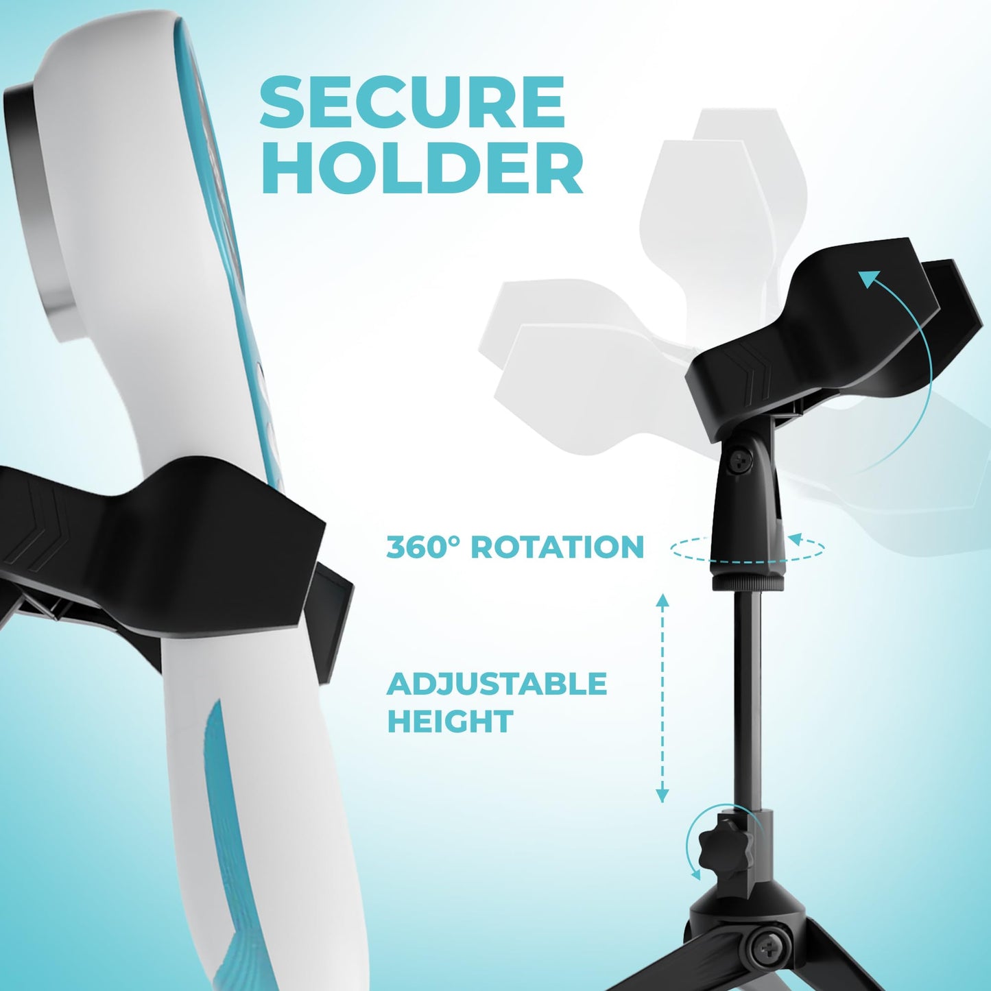 Norelie Stand for RedRevive Cold Laser Therapy Device, 360° Rotatable, Height-Adjustable Holder for Hands-Free Use and Convenient Storage of Red Light Therapy Wand - Medaid International