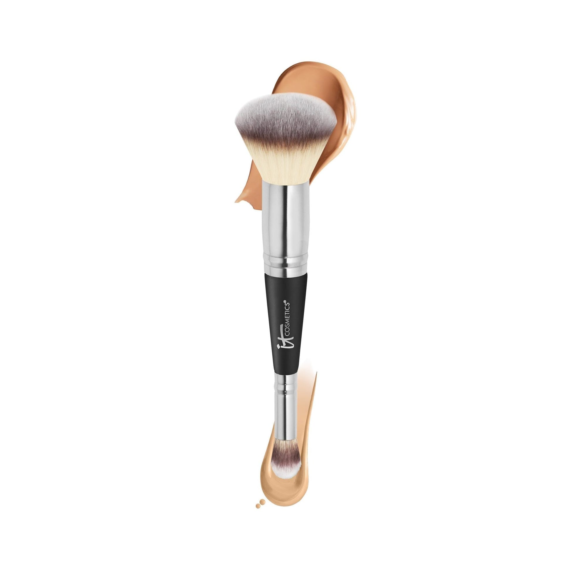 IT Cosmetics Heavenly Luxe Complexion Perfection Brush #7 - Dual-Ended Premium Makeup Brush for Foundation Concealer & Contour, Ultra-Soft Synthetic Fibers, Airbrush Finish, Pro-Hygienic, Cruelty-free - Medaid International