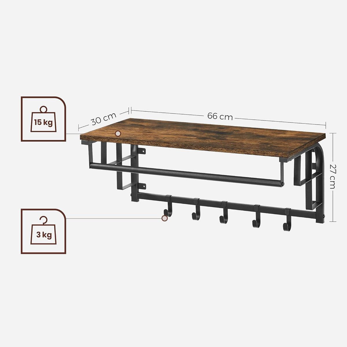 VASAGLE Coat Rack LCR12BX