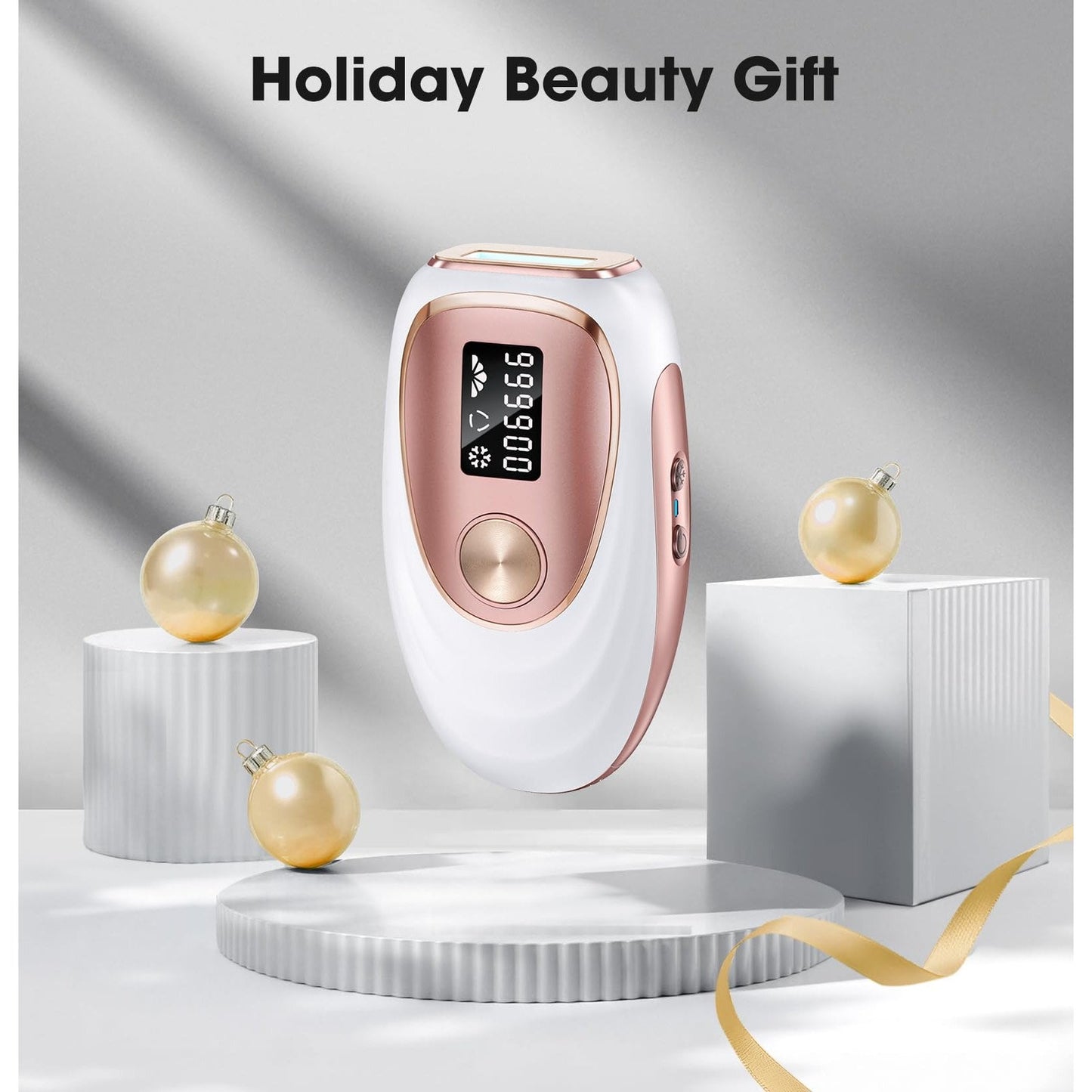 Oreeth IPL Laser Hair Removal Device for Women & Men - Home 45°F Ice-Cooling Contact for Painless & Long-Lasting Results, 86% Hair Reduction in 3 Weeks for Full Body & Bikini Line, Rose Gold - Medaid International
