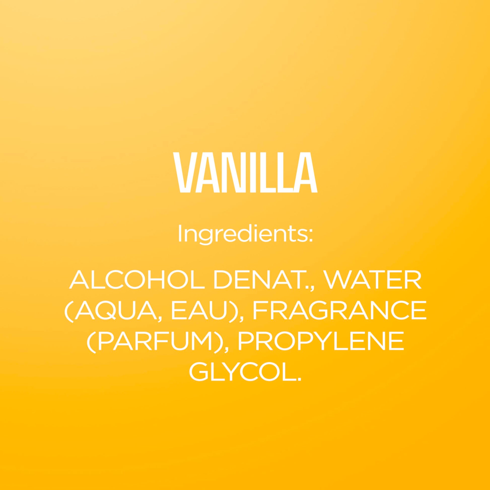 Body Fantasies Fragrance Body Spray, Vanilla, 8 Ounce - Medaid International