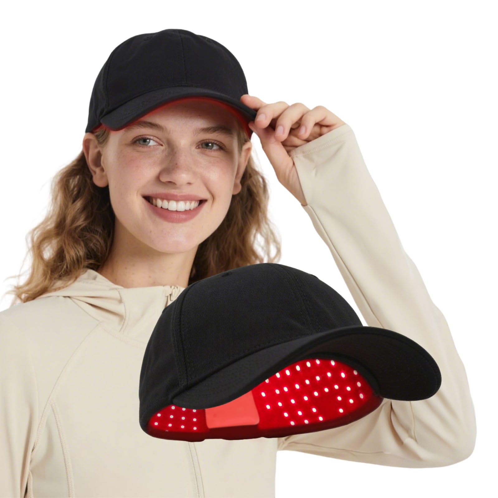 Red Light Therapy for Hair Growth Cap Adjustable Size for Men and Women, Upgraded Wireless Hat with Rechargeable Battery - Medaid International