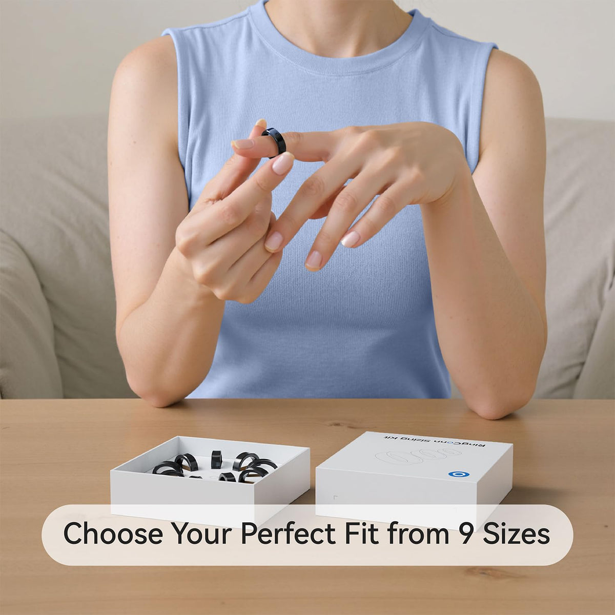 RingConn Gen 2 Smart Ring - Choose from 9 Sizes (6–14)