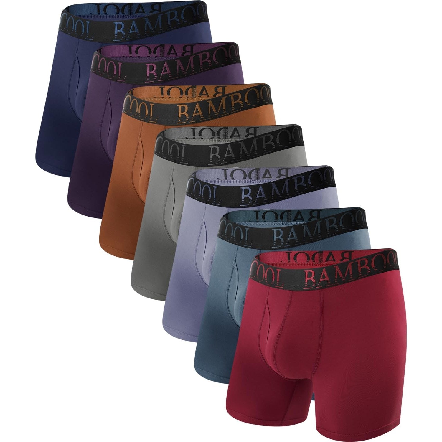 BAMBOO COOL Men's Ultra ComfortSoft Underwear, Moisture Wicking & Breathable No Ride Up Boxer Briefs with Fly, Multipack - Medaid International