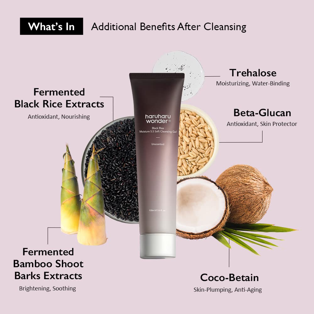 HARUHARU wonder Black Rice Moisture Cleansing Oil & 5.5 Soft Cleansing Gel Double Cleansing Duo Set - Medaid International