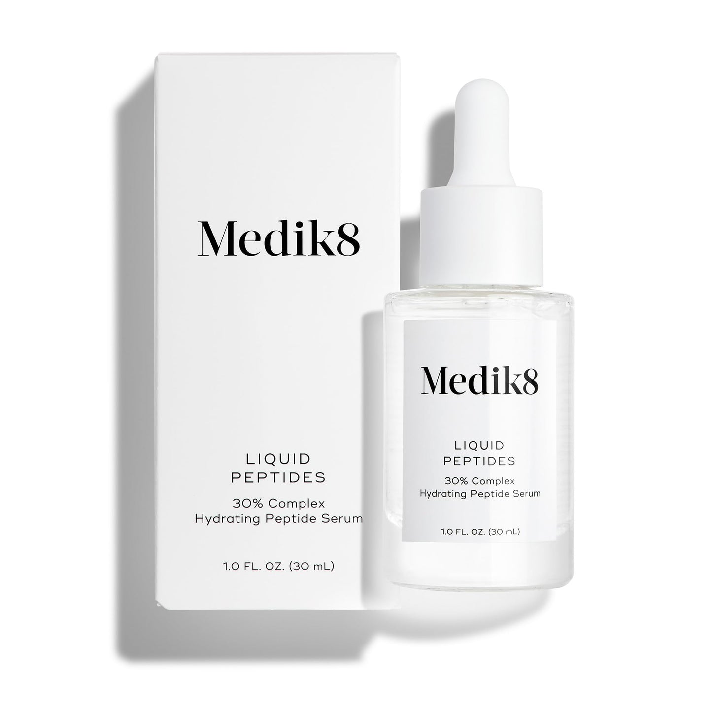Medik8 Liquid Peptides - Regenerating Multi Peptide Serum - Smooths Wrinkles and Fine Lines - Hydrating, Brightening, Plumping - 1.0 oz - Medaid International