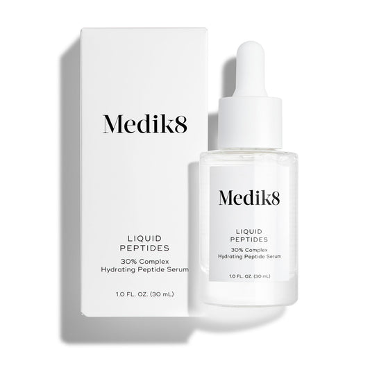 Medik8 Liquid Peptides - Regenerating Multi Peptide Serum - Smooths Wrinkles and Fine Lines - Hydrating, Brightening, Plumping - 1.0 oz - Medaid International