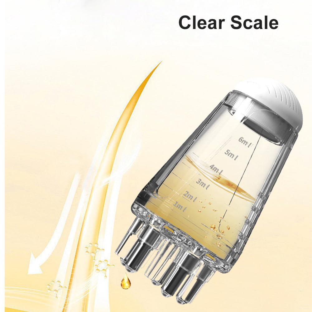 Scalp Applicator Comb for Hair Growth, Hair Oil Scalp Massager Root Comb Bottle for Essential Oil Hair Treatment (Grey) - Medaid International