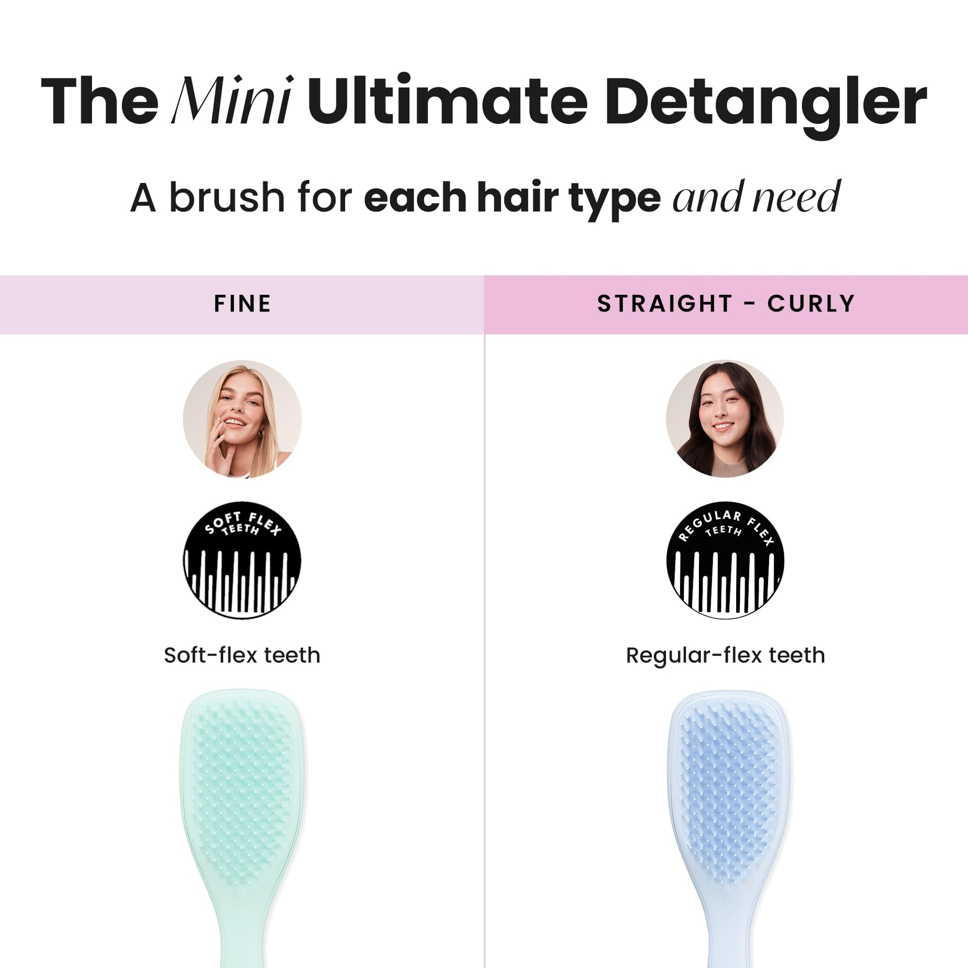 Tangle Teezer Ultimate Detangler Hairbrush, Eliminates Knots & Reduces Breakage, Mini Hair Brush for Travel, Small Hands & All Hair Types, Digital Lavender - Medaid International