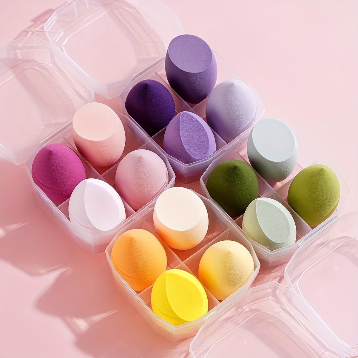 4 Pcs Makeup Sponges Blender Set Professional Beauty Sponge Foundation Blending Blender Beauty Sponge For Makeup Tool with Gift Box Latex-Free Dry Wet Use Foundation Cosmetic Makeup Accessories - Medaid International
