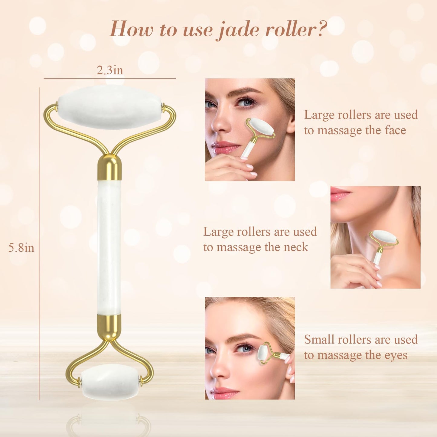 YLTNEUQER Gua Sha Facial Massage Tool & Jade Roller Set, Facial Massager for Face, Neck, Back, Arms, Legs, Eye,SPA Gifts for Women Gua Sha Facial Massager Reduce Puffiness and Improve Wrinkles - Medaid International