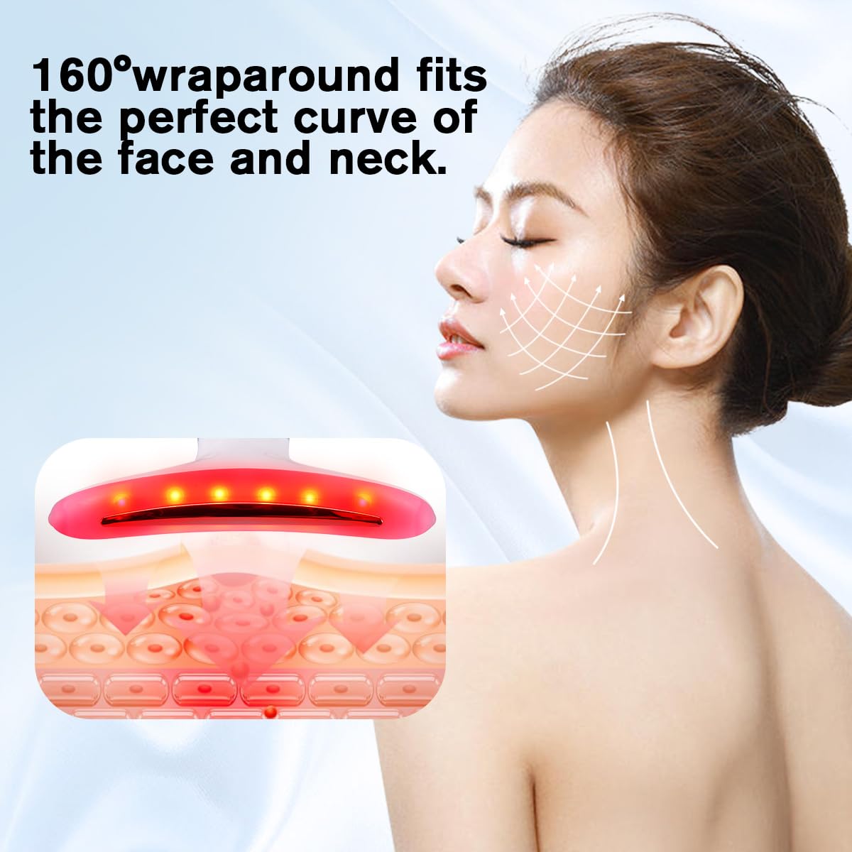 LATME Facial Massager,Neck Face Massager Tool,3 Mode Massage with Heat,Portable Beauty Instrument for Skin Care Women Gift - Medaid International