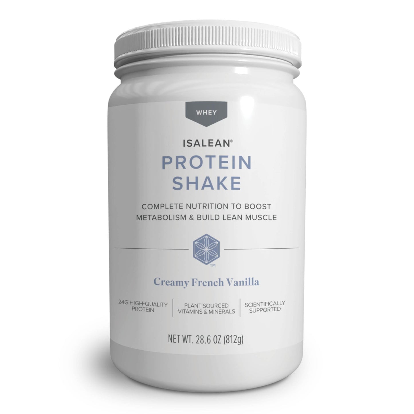 IsaLean Protein Shake - Complete Superfood Meal Replacement for Maintaining Healthy Weight and Lean Muscle Growth with 24 Vitamins and Minerals - 28.6 oz - 14 Meal Canister (Creamy French Vanilla) - Medaid International